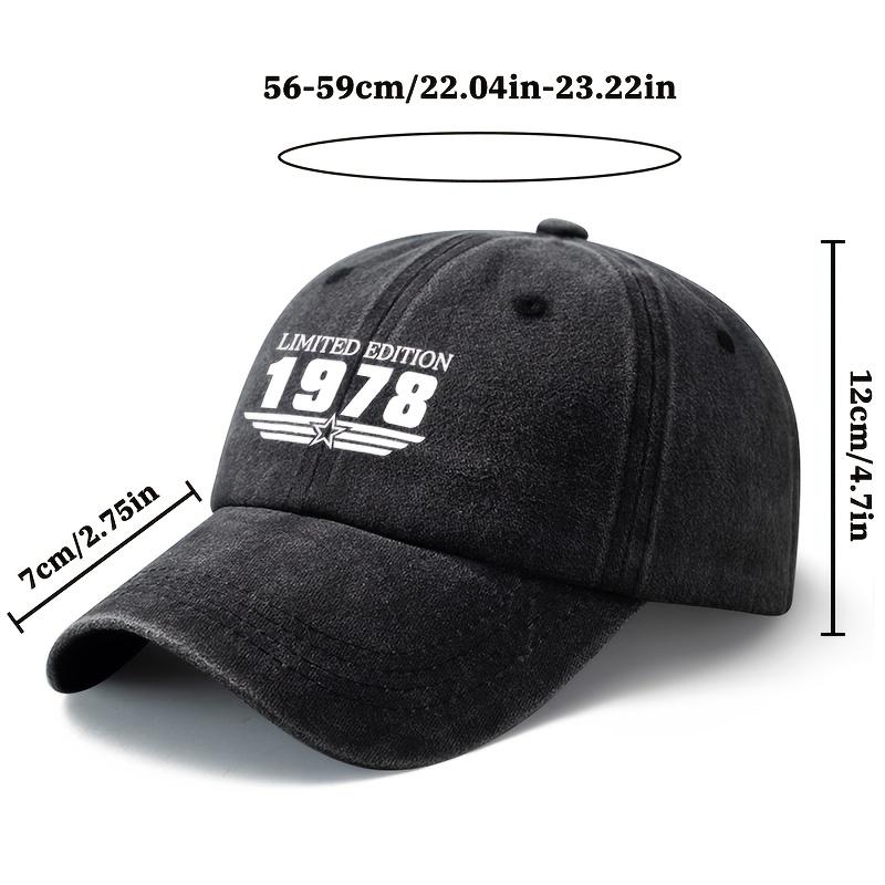 Unisex Fashionable and Versatile Printed 1978 Baseball Cap Outdoor Casual Peaked Cap