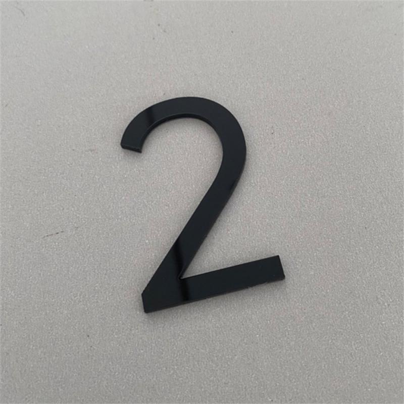 3D Self-adhesive Waterproof Plating House Number 0 To 9 Modern Gold Digits House Number Door Plate Address Outdoor Door Number