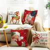 New Cute Deer Christmas Series Pillowcase Santa Claus Snowman Sofa Bedroom Pillowcase