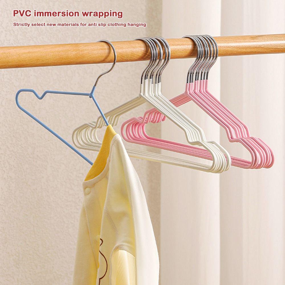 10PCS New Solid Color Pet Hanger Metal DIY Pet Clothes Hanger Non-slip Display Rack Mini Pet Store