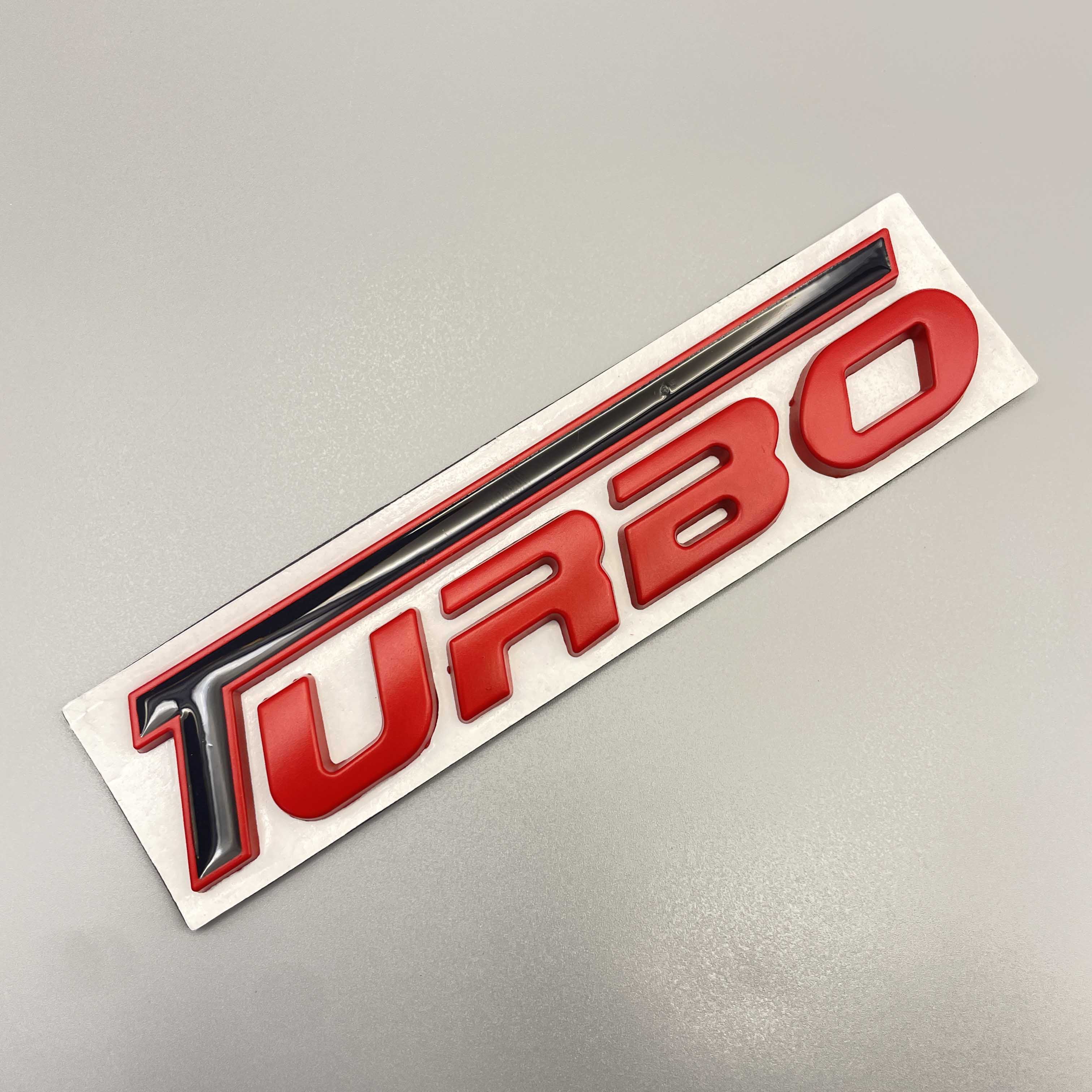 

Стайлинг автомобиля Новый дизайн Красочный Турбо 3D Металл Цинковый сплав Универсальная Эмблема на крыло Значок на заднюю крышку багажника Наклейка Декаль Red&Black