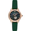 Mia Mother of Pearl Green Leather Ladies Mechanical Automatic Watch AR60073