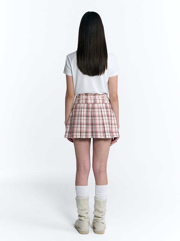KIRSH Cheek Check 72 Patchwork T-Shirt [White]