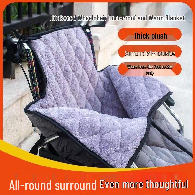 Elderly Travel Blanket: Winter Windproof, Coldproof Thick Quilt for Outdoor Wheelchair Use