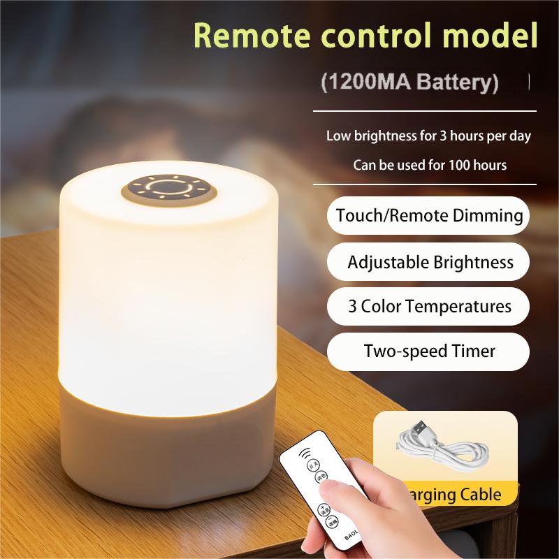 Smart Home LED Night Light Bedroom Sleep Light Eye-Protecting Desk Lamp Student Dorm Charging Bedside Lamp Trending Atmosphere