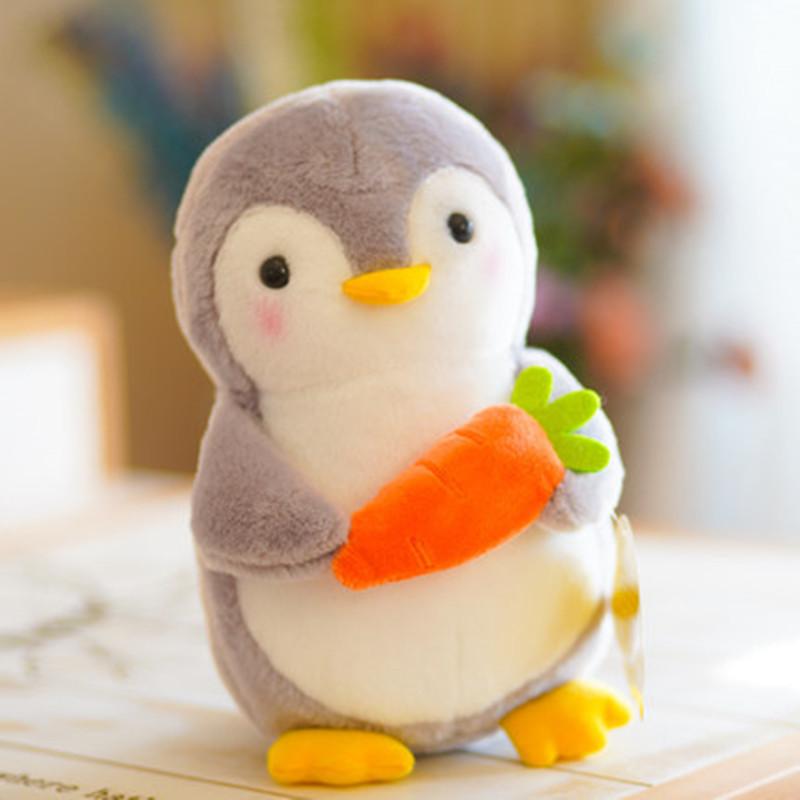 Super cute little Q penguin doll girl plush toy small doll bed baby sleeping throw pillow soothing doll
