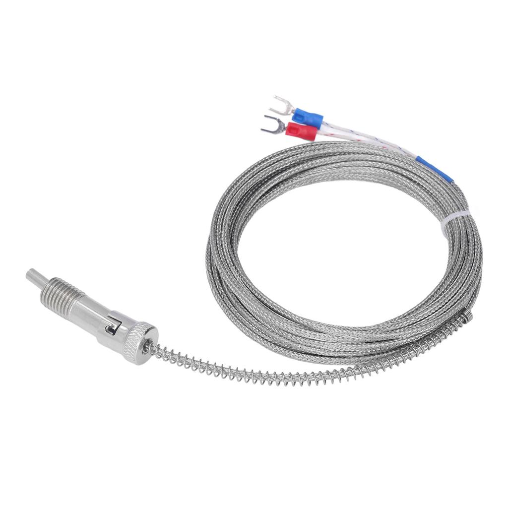 BERM K Type Thermocouple Compression Spring Temperature Gauge Sensor Probe 0‑400 Celsius  M12 5meter