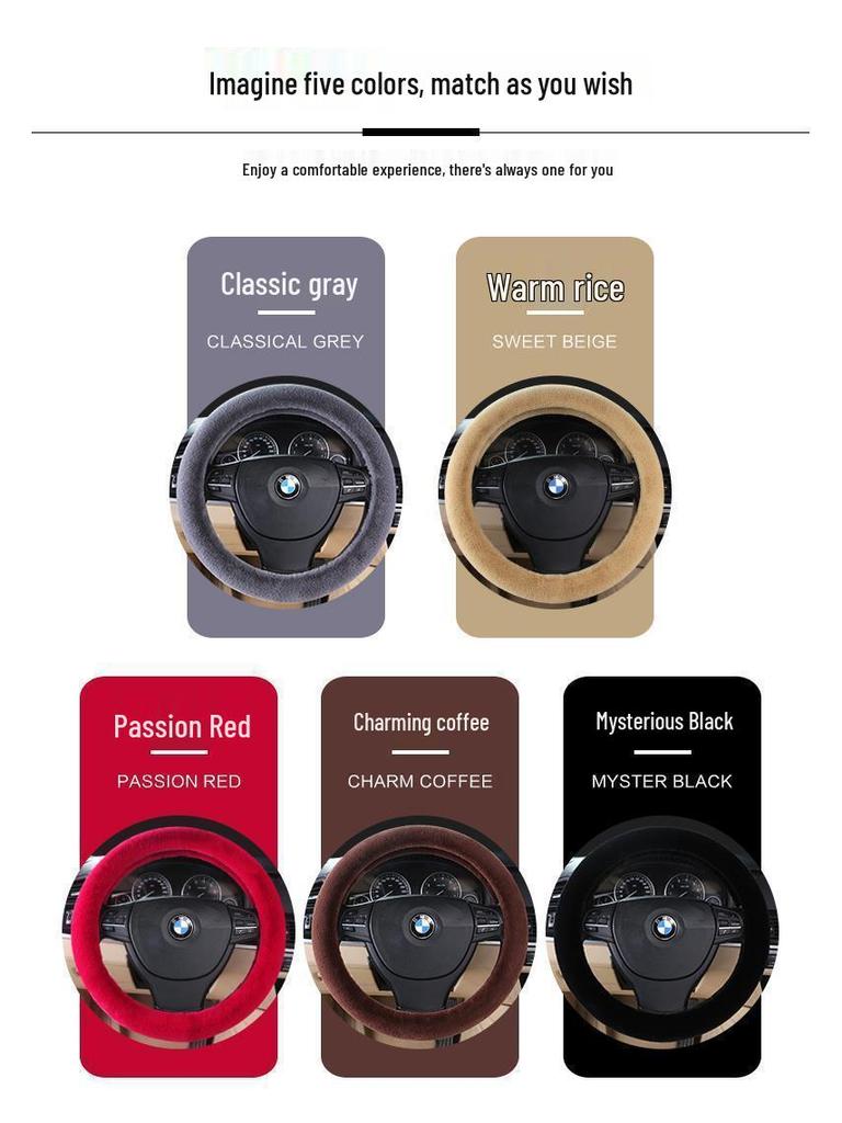 Zeekr L7 Winter Plush Heated Steering Wheel Cover - Cute, Cozy, and Suitable for Autumn and Winter