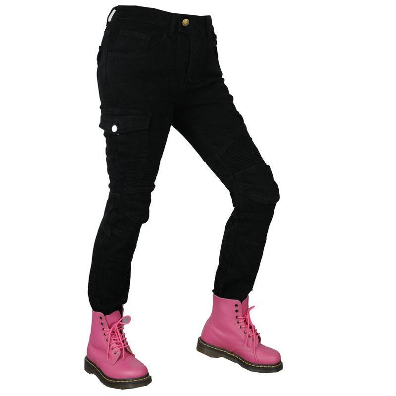 Womens Winter Motorcycle Riding Pants With Padding Protection Cotton Fleece Warm Biker Trousers Cold Weather