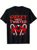 Sweet But Twisted Candy Cane Christmas Short Sleeve Men039;s T-Shirt Unisex T-Shirt