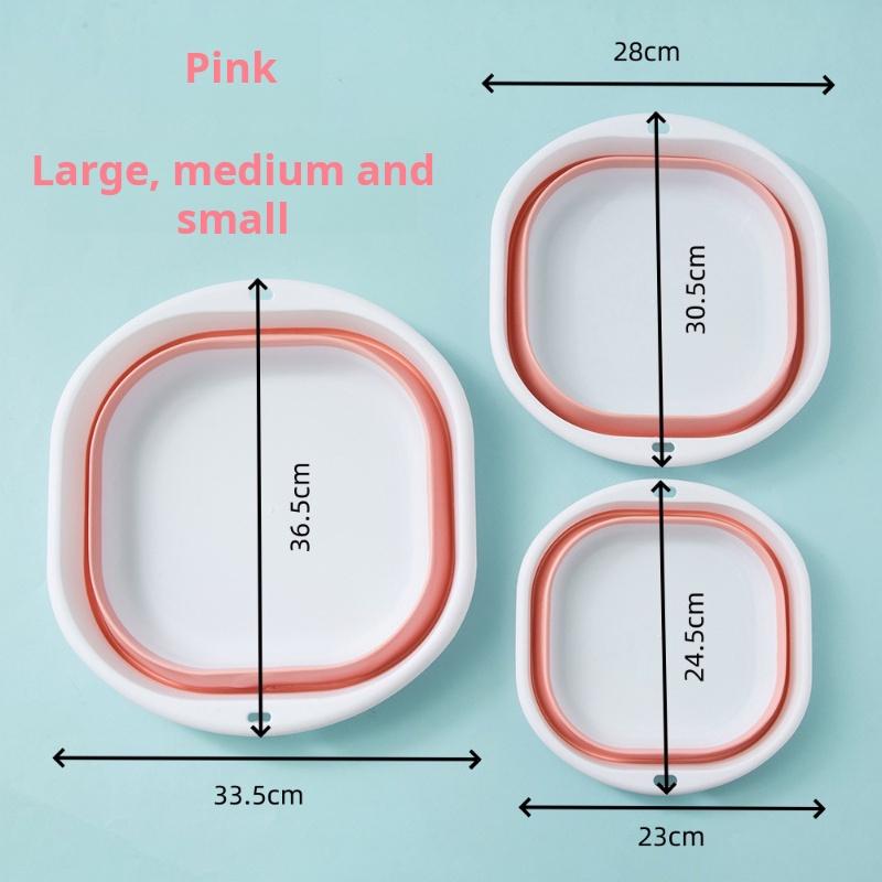 Foldable basin portable silicone foldable washbasin vegetable basin student dormitory plastic foot washbasin