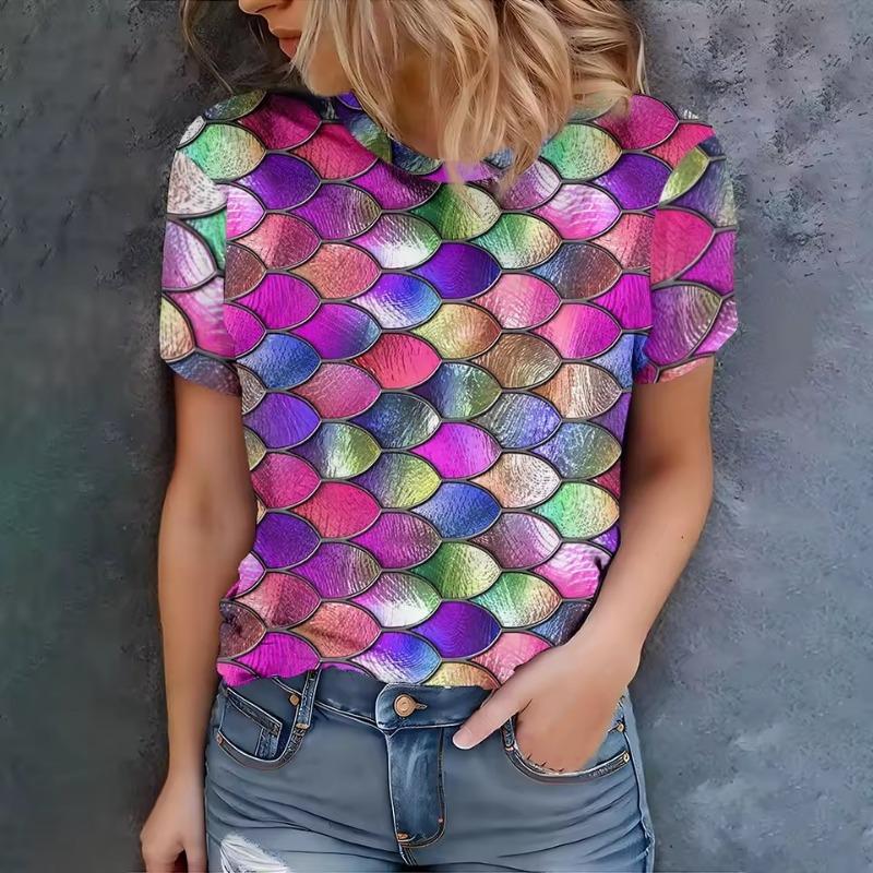 

Женская футболка топ с 3D-принтом футболка повседневная уличная женская одежда летняя мода футболка женская с круглым вырезом одежда 6XL