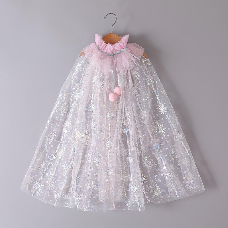 

Cloak Christmas Cloak Girls Sequined Mesh Thin Cloak Summer One Size