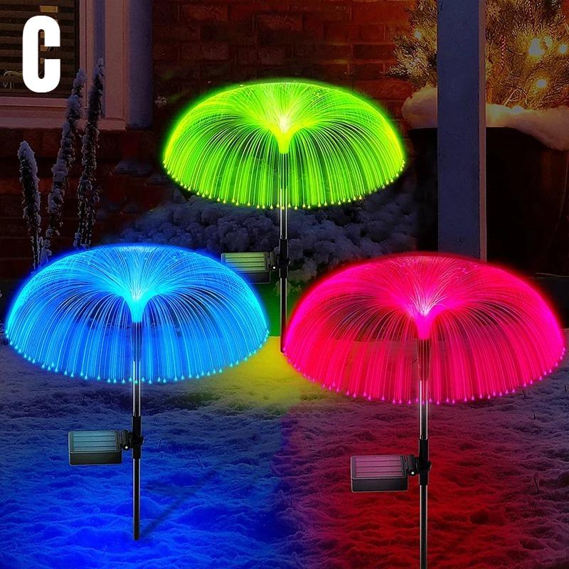 

Светодиодный солнечный красочный светодиодный светильник-медуза для улицы, садовый, напольный, втыкаемый светильник, декоративный светильник на Рождество, светильник для двора, ночник C, 1PCS