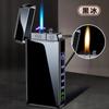 2024 New Metal USB Windproof Lighter Jet Dual Plasma Arc Lighter Gas Electric Rechargeable Lighter Does Not Contain Gas