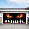 Halloween Monster Face Garage Door Banner, Terrifying Decoration, Polyester, Multi-functional, Autumn Celebration Event