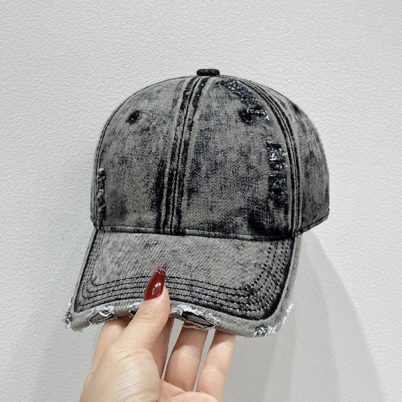 

Ретро-шик, винтажная состаренная бейсболка с эффектом потертости — регулируемая, легкая солнцезащитная шляпа для мужчин и женщин adjustable чёрный