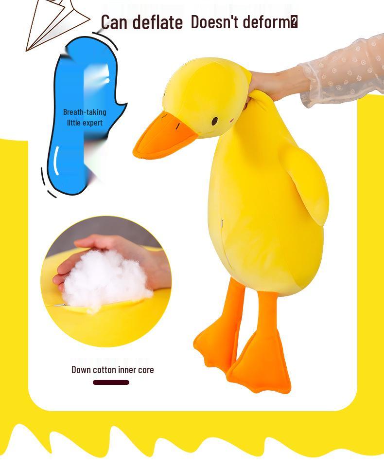 Adorable Derpy Duck Plush Pillow - Large Backrest Toy & Birthday Gift