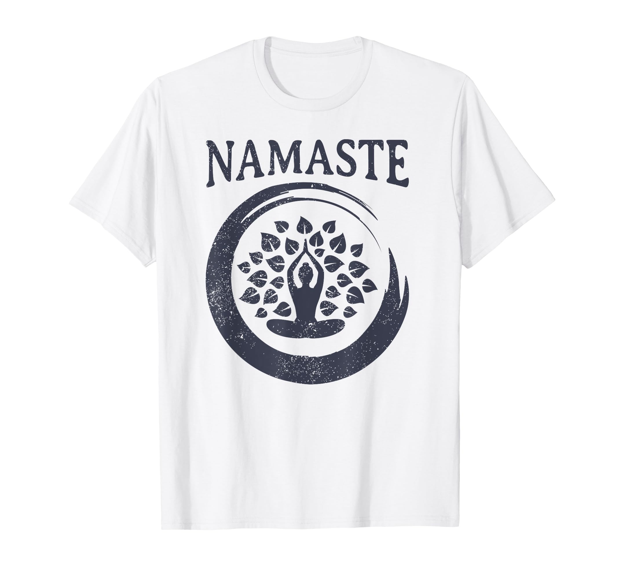

Намасте Медитация Йога Буддизм Осознанность Японский Дзен Круг Футболка белый