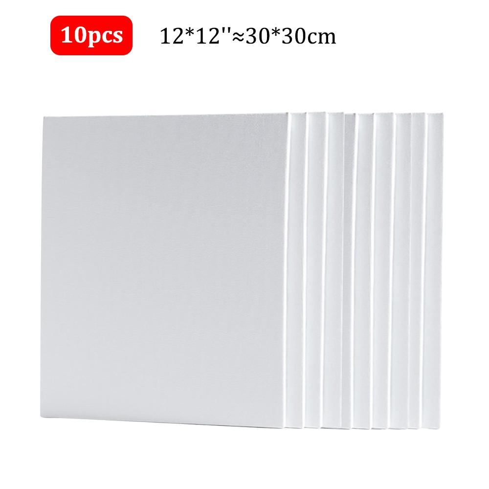 10 Pcs Canvas Board Painting Cotton Blank,Primed White,Suitable For Oil Painting,Watercolor,Gouache,Acrylic,Art Supplies,HB-17