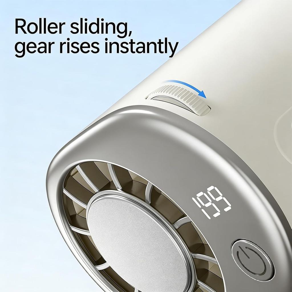 2026 Car Clip On Air Conditioner Fan with Led Display, Portable Mini Cooling System for Auto Vehicle, 360° Rotation, 199 Speeds