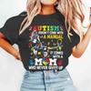Autism Mom Shirt Autism Doesnt Come with A Unisexual Autism Awareness Puzzle Ribbon Tshirts Womens Streetwear Mama Gifts