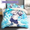 Set Copripiumino Trapuntato con Motivo Anime Federe Decorazione Casa Regalo di Compleanno (1 * copripiumino + 2 * federa, senza nucleo)