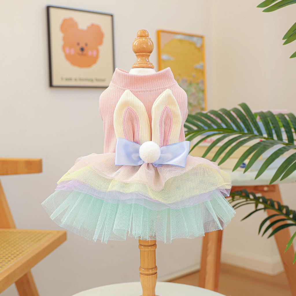 Pet Clothes Little Fairy Skirt Cat Clothes Dog Clothing Rabbit Gauze Skirt Fluffy Princess Skirts