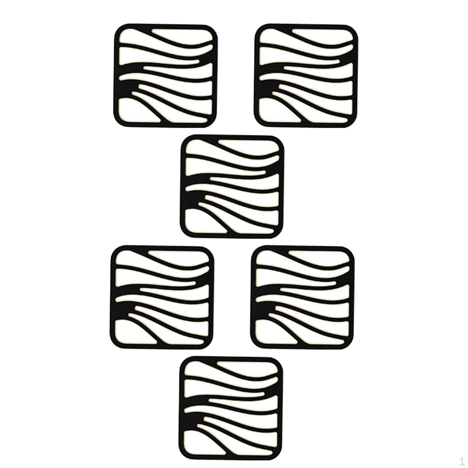 

6 Pack Pad Kitchen s for Pans Heat Resistant Thermal Insulated and Hangable Silicone Pot Square