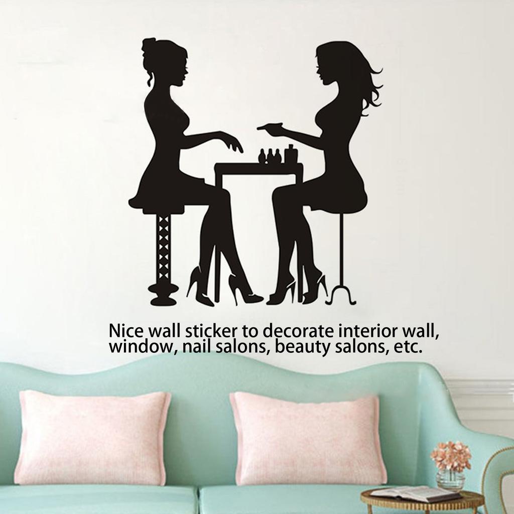 Decoration Nail Art Salon Wall Sticker Shop Window Nail Art Manicure Art Sticker Ornament