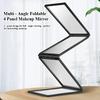 Multi - Angle Foldable 4 - Panel Makeup Mirror, Portable HD Vanity Mirror, 360° View Beauty Mirror Makeup Tools Creative Folding