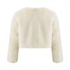 Kids Girls Faux Fur Bolero Jacket Long Sleeve Open Front Crop Shrug Coat Outerwear