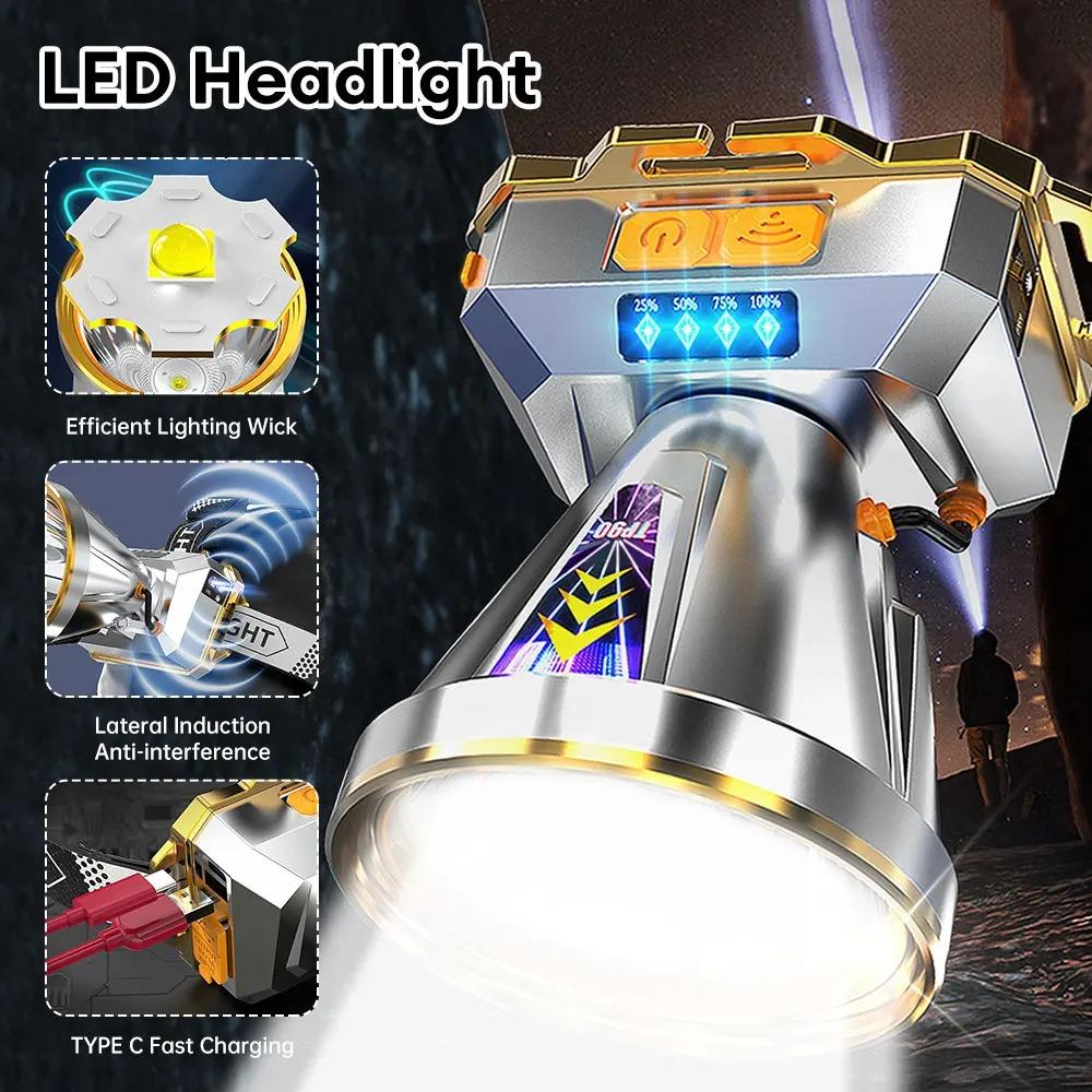 Powerful LED Headlamp Head Light Rechargeable Headlight Outdoor Fishing Camping Hiking Led Flashlights Long-distance Lighting