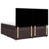 Box Spring Bed with Mattress Dark Brown 200x200 Cm Fabric