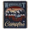 Vintage Camping Blanket With Mountain Landscape Wanderlust Woven Tapestry Throw Boho Outdoor Picnic Rug Campfire Decor For Rv