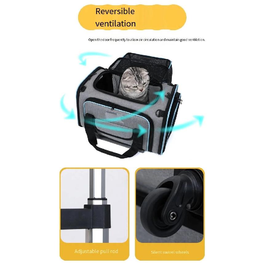 Expandable Drawbar Bag, Cat Bag, Portable Outdoor Cat and Dog Pet Bag, Breathable Portable Air Box, Cat Bag 2026 New