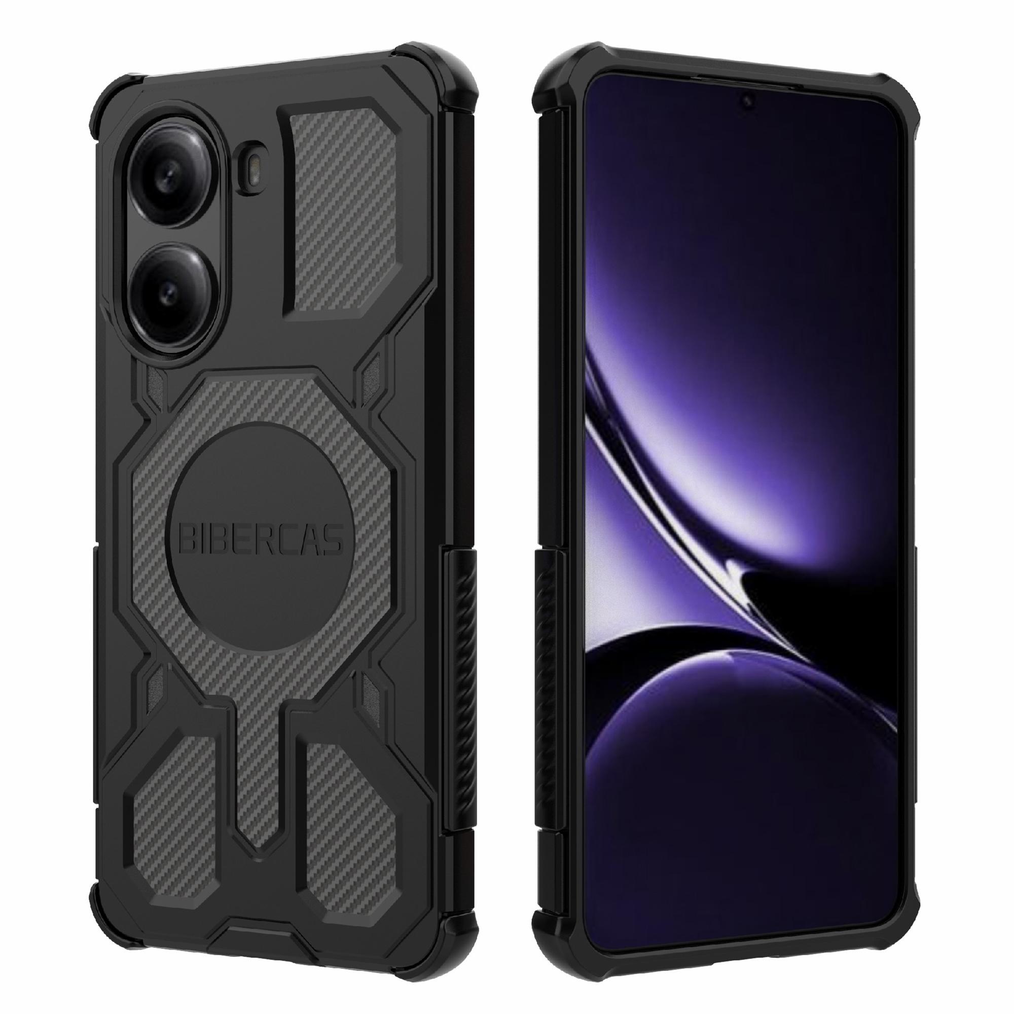 

BIBERCAS J-16 Series For Xiaomi Redmi Turbo 4 5G/Poco X7 Pro 5G Case Compatible with MagSafe Anti Drop TPU+PC Phone Cover Black