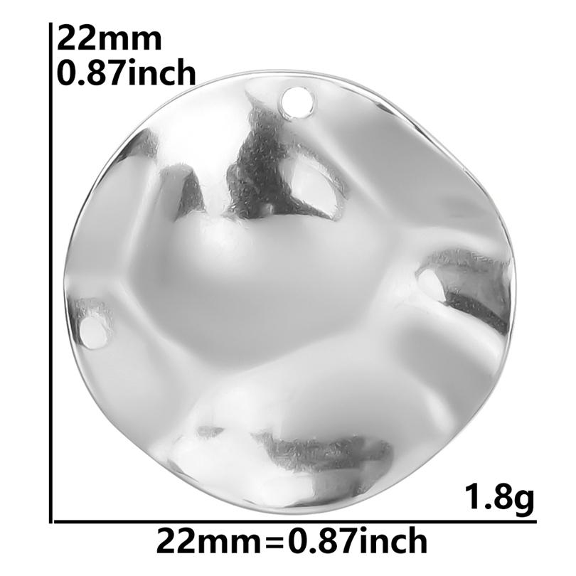 

6pcs High Quality Stainless Steel Charms For Jewelry Making Quadrilateral Round Oval Pendant DIY Earrings Vintage Accessories