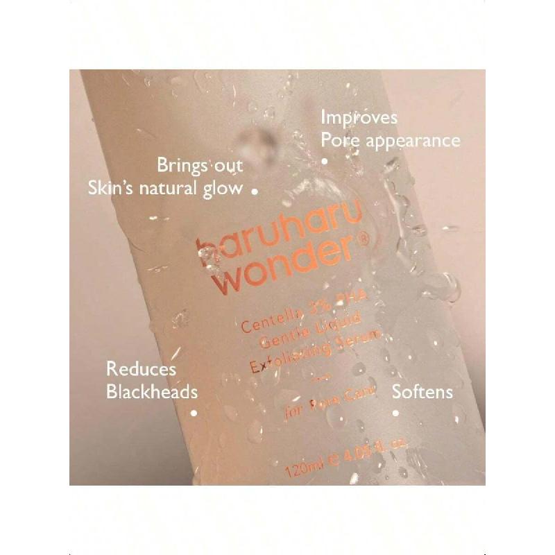 HaruHaru Wonder Centella 3% PHA Mildes Flüssiges Peeling-Serum 120ml | Hypoallergen, PHA-Inhaltsstoffe | Vegan, Tierversuchsfrei, EWG-Grün