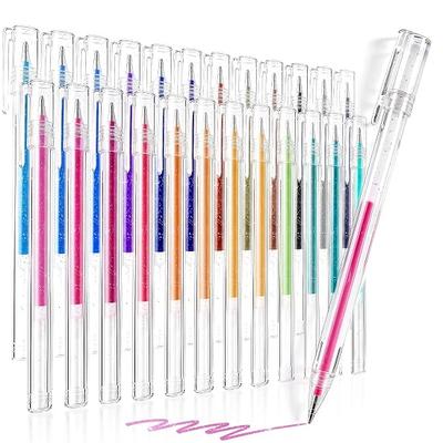 24-Color Glitter Pen Set, Gel Pens, Colored Pens, Water-Based Gel Pens, Pastel, Color Gel Ballpoint 