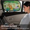 2pcs Cute Cartoon Pattern Car Side Window Sunshade UV Protection Heat Insulation Window Curtains Sun Visors