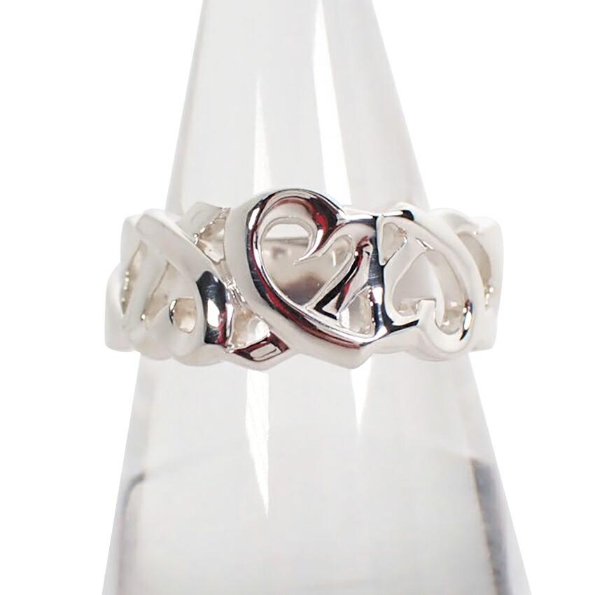 

[Б/у] Кольцо TIFFANY/Tiffany 925 с тремя любящими сердцами Нет. 13,5 [г357-15]