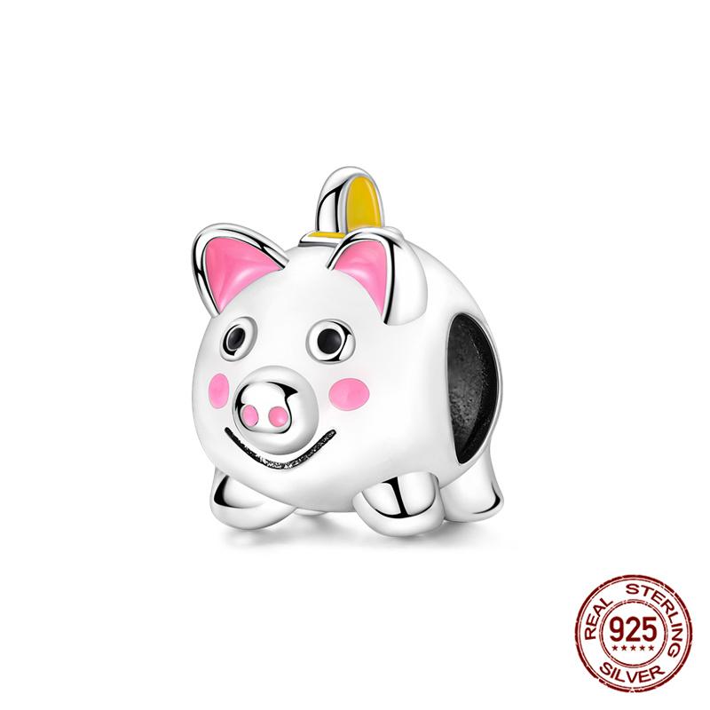 Originale Eulenperlen, 100 % Kupfer, Glückskatzen-Elefanten-Anhänger, passend für Originalarmbänder, DIY-Schmuckherstellung, Geschenk für Frauen