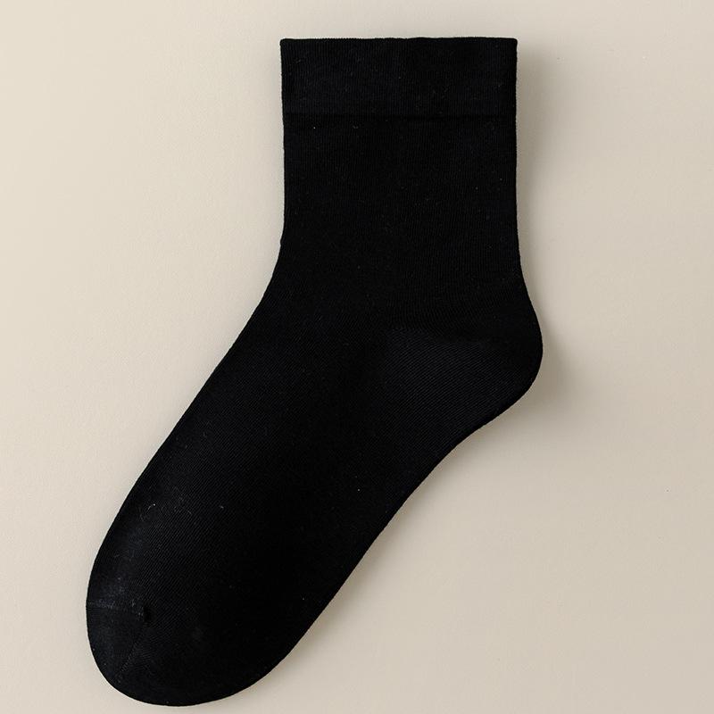 Female Spring and Summer Thin Pure Cotton Sweat Absorption Anti Pilling Pure Color Loose Boneless Tube Socks