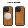 Luxury For Magsafe Wireless Charge Magnetic Case for iPhone 16 16E 15 14 Plus 13 12 11 Pro Max Retro Leather Soft Business Cover