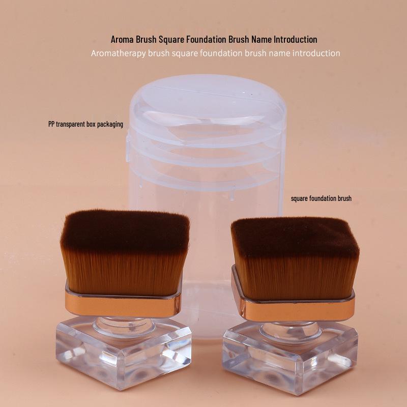 Sihirli Düz Başlı Kapatıcı ve Fondöten Fırçası - Emici Olmayan, Taşınabilir, Çizgisiz Makyaj Aracı