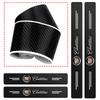 4Pcs Car Accessories Door Sill Scuff Plate Decor Carbon Fiber Stickers For Cadillac Escalade CTS ATS SRX STS XT5 XT4 XT6 XTS CT4