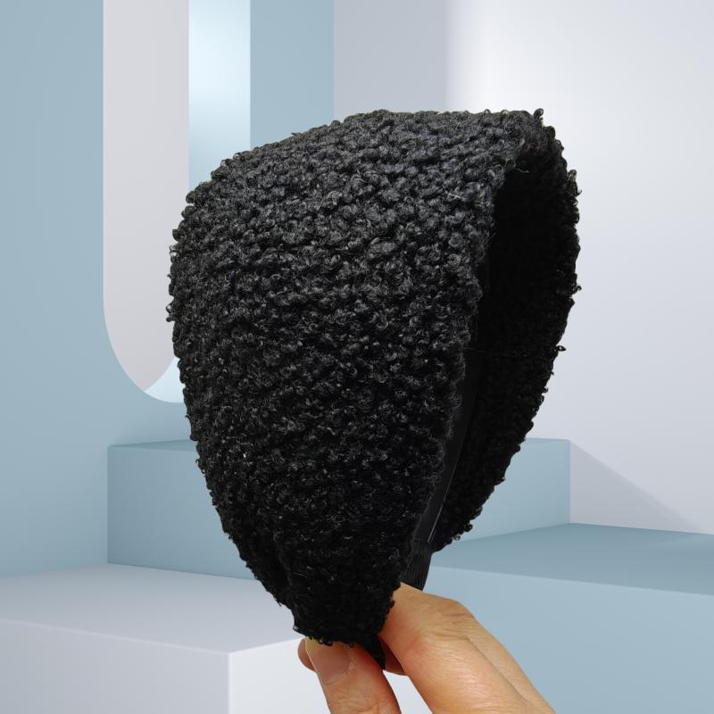 

Новая фетровая повязка на голову с широкими полями Теплая осенью и зимой Высокий череп Ретро леопардовый принт Темперамент Резинки для волос для женщин