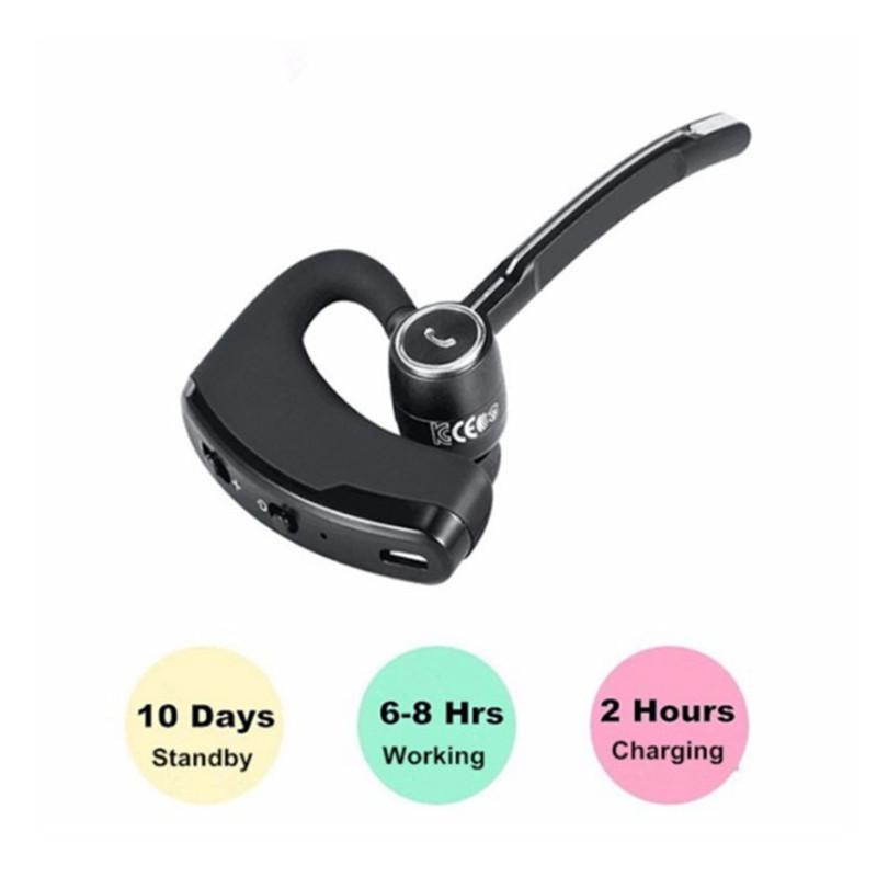V8S Bluetooth Earbuds V9 Upgrade: Clip-on In-ear, Rotating Design for Universal Left & Right Ear Use