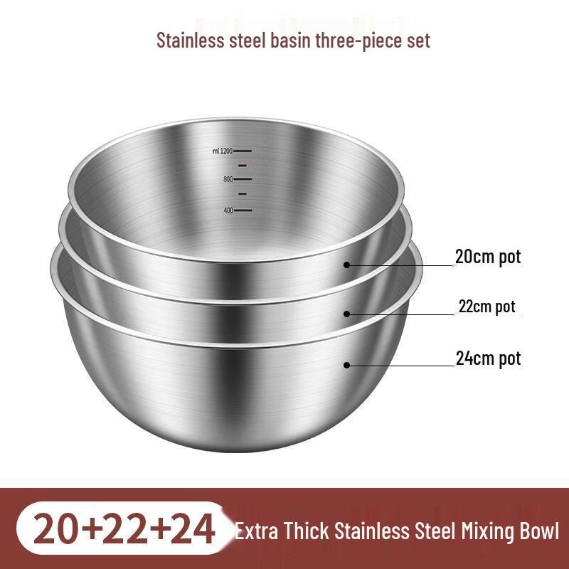 

Набор мисок для смешивания HANDUNYOU из нержавеющей стали 304